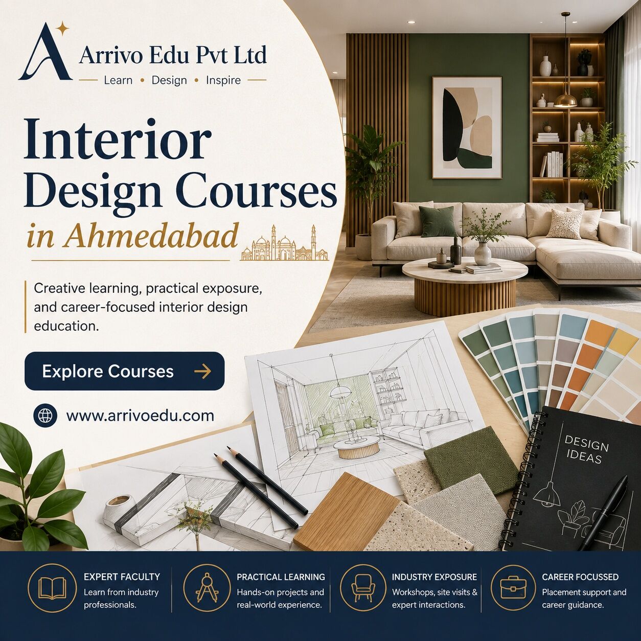 Ahmedabad, Lessons Offered, Best Interior Design Courses In Ahmedabad - Arrivo Edu Pvt Ltd