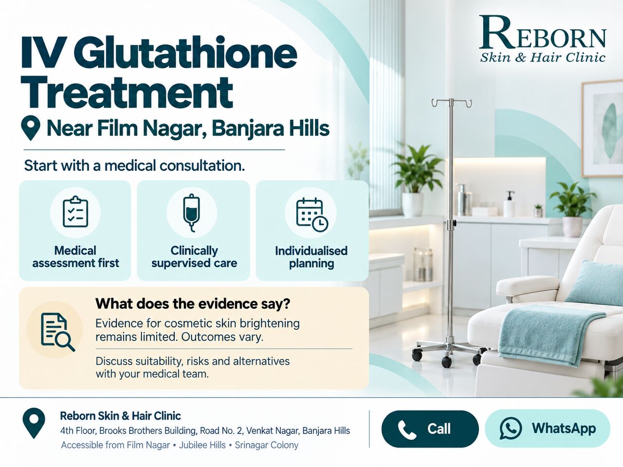 Hyderabad, Health & Beauty Items, INR 4999,  Glutathione Treatment Consultation Near Film Nagar, Hyderabad