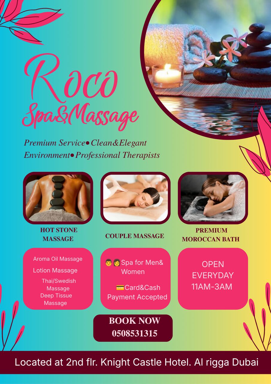 Al Rigga, Health, Experience Premium Care In Serene Atmosphere  At Roco Spa&Massage