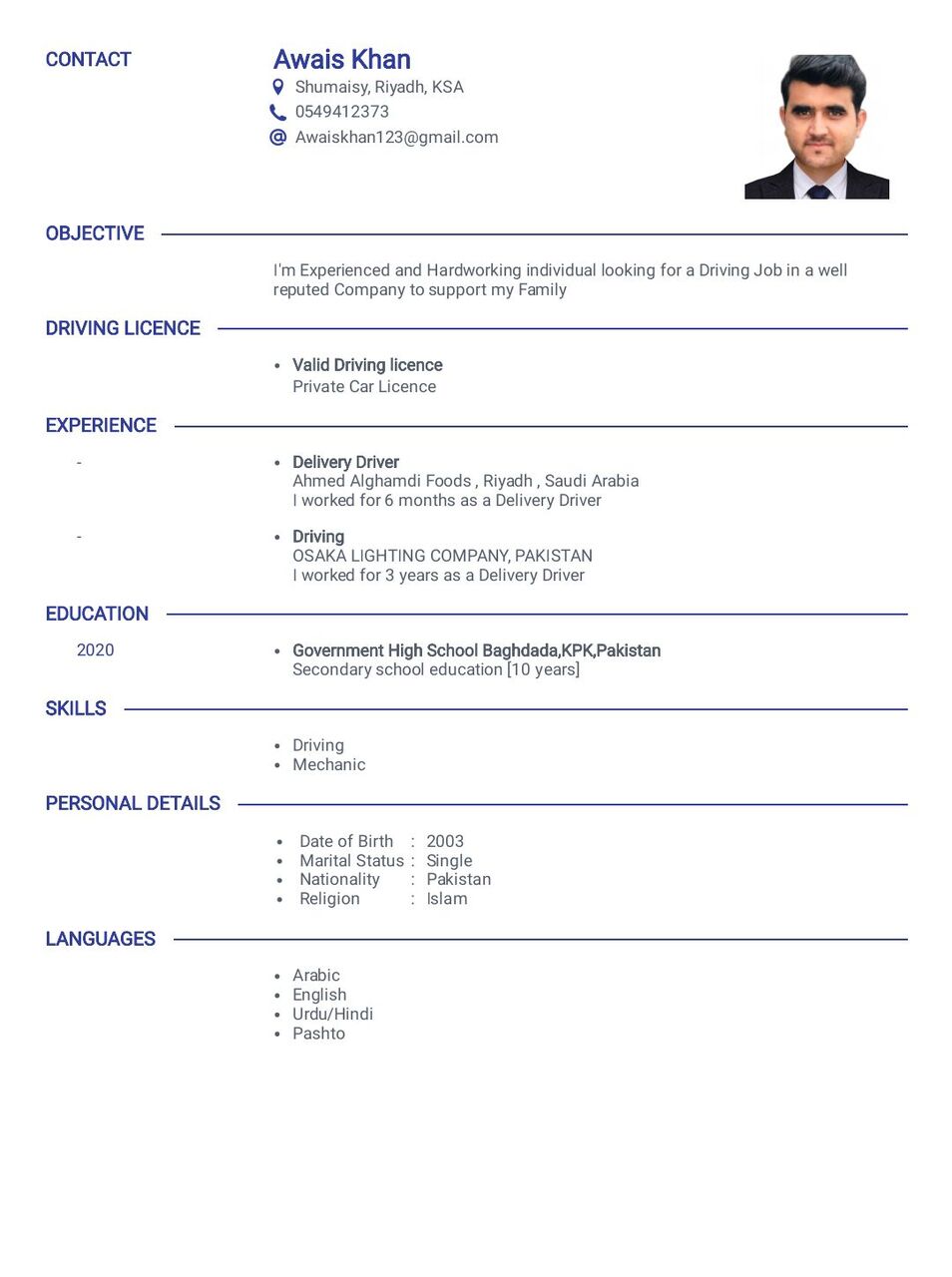 Riyadh, Job Seekers, Driver And Office Boy