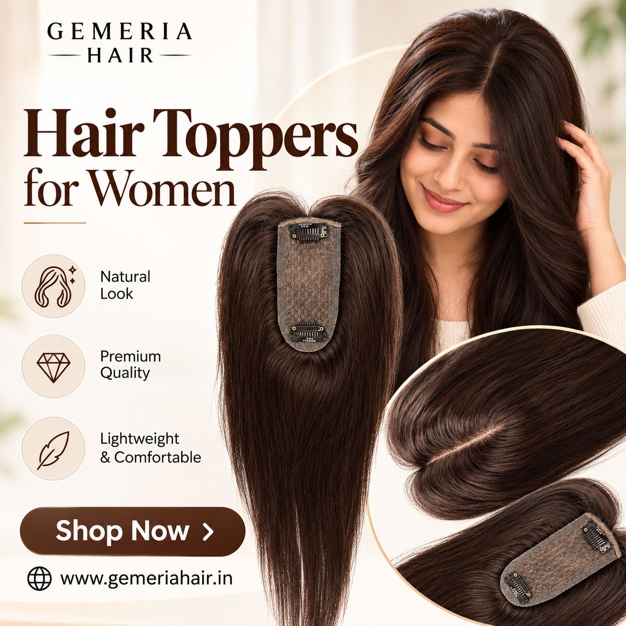 Greater Noida, Clothing & Accessories, Buy Natural Human Hair Toppers For Women Online