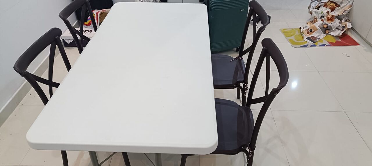 Riyadh, Furniture, SAR 600,  Sofa Twin Seater - Single//Dining Table With 4 Chairs --Urgent Sale