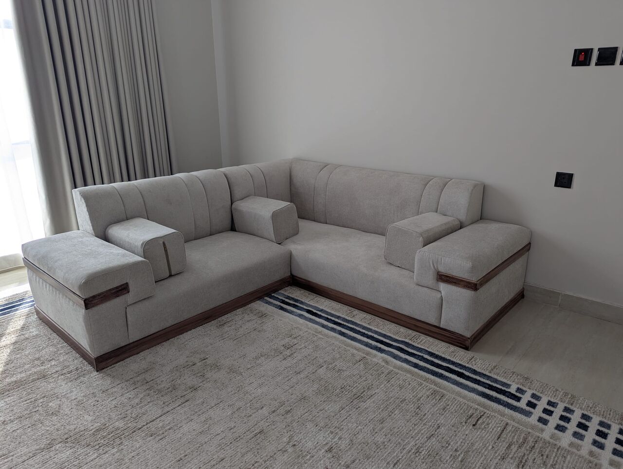 Madinah, Furniture, SAR 1150,  Like New Modern L-Shaped Sectional Sofa / Majlis &ndash; Excellent Condition