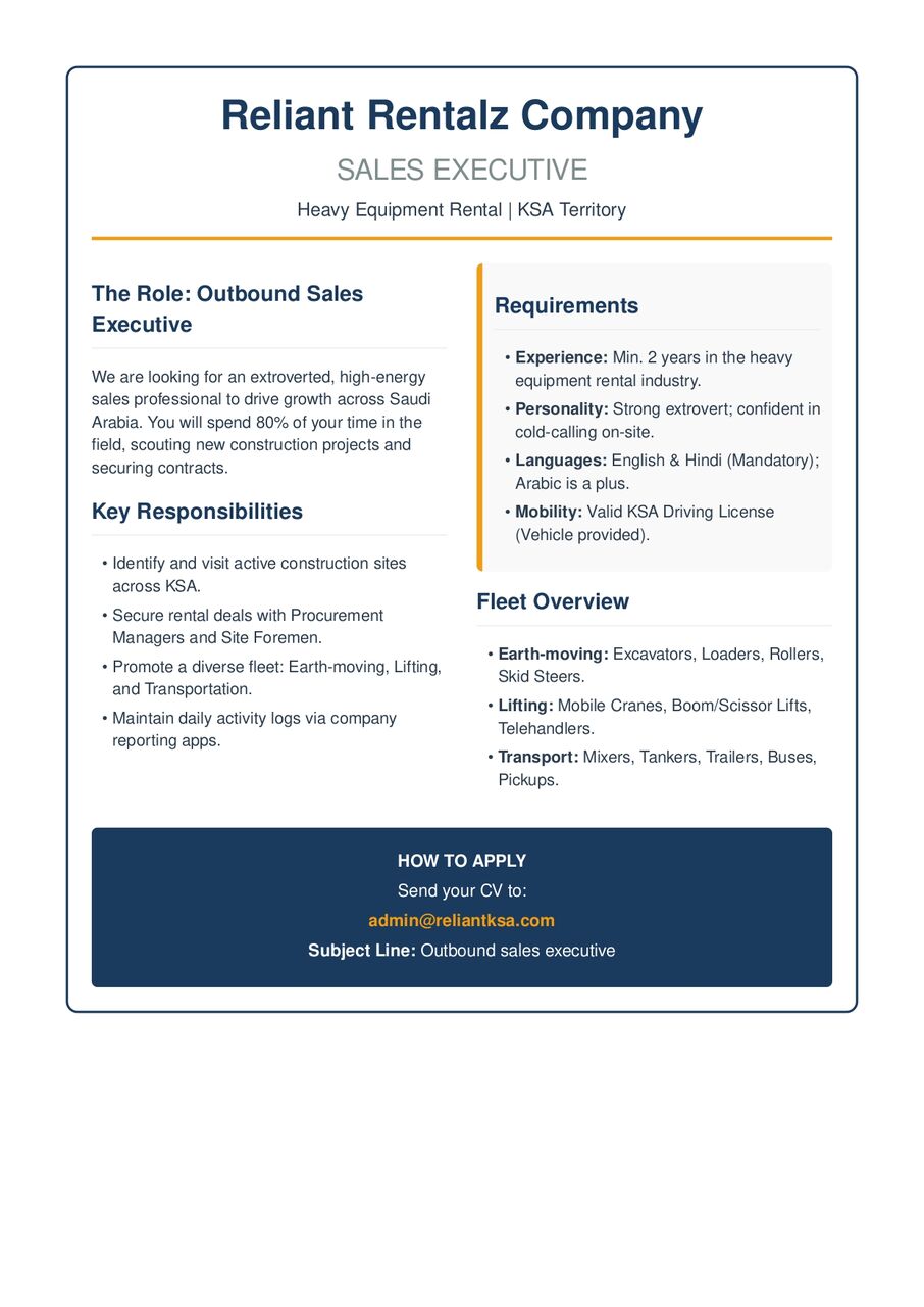 Riyadh, Jobs, SALES EXECUTIVE
