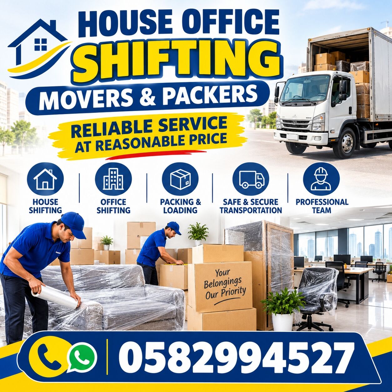Dammam, Household, HOUSE OFFICE SHIFTING MOVERS & PACKERS RELIABLE SERVICE AT REASONABLE PRICE  📞 0582994527