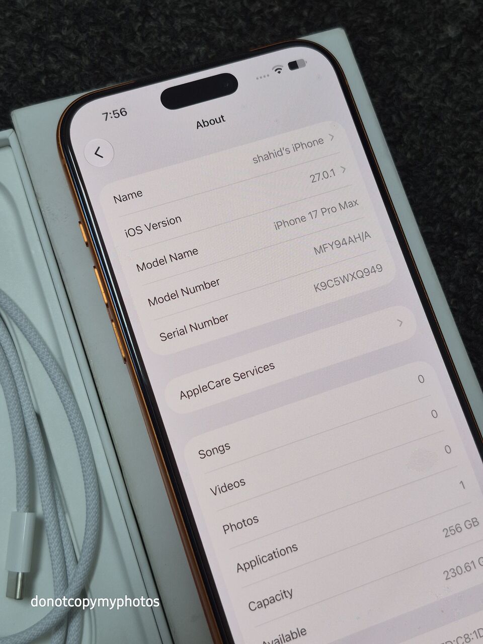 Al Rahmaniyah, Mobile Phones, SAR 4350,  IPhone 17 Pro Max 256gb Cosmic Orange
