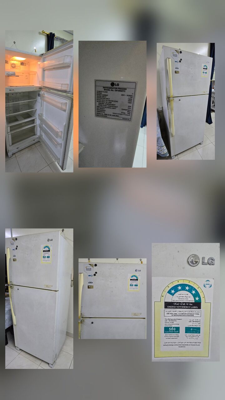 Dammam, Furniture, SAR 1700,  LG Refrigerator 14.80 Cubic & L Shape Sofa Set For Sale