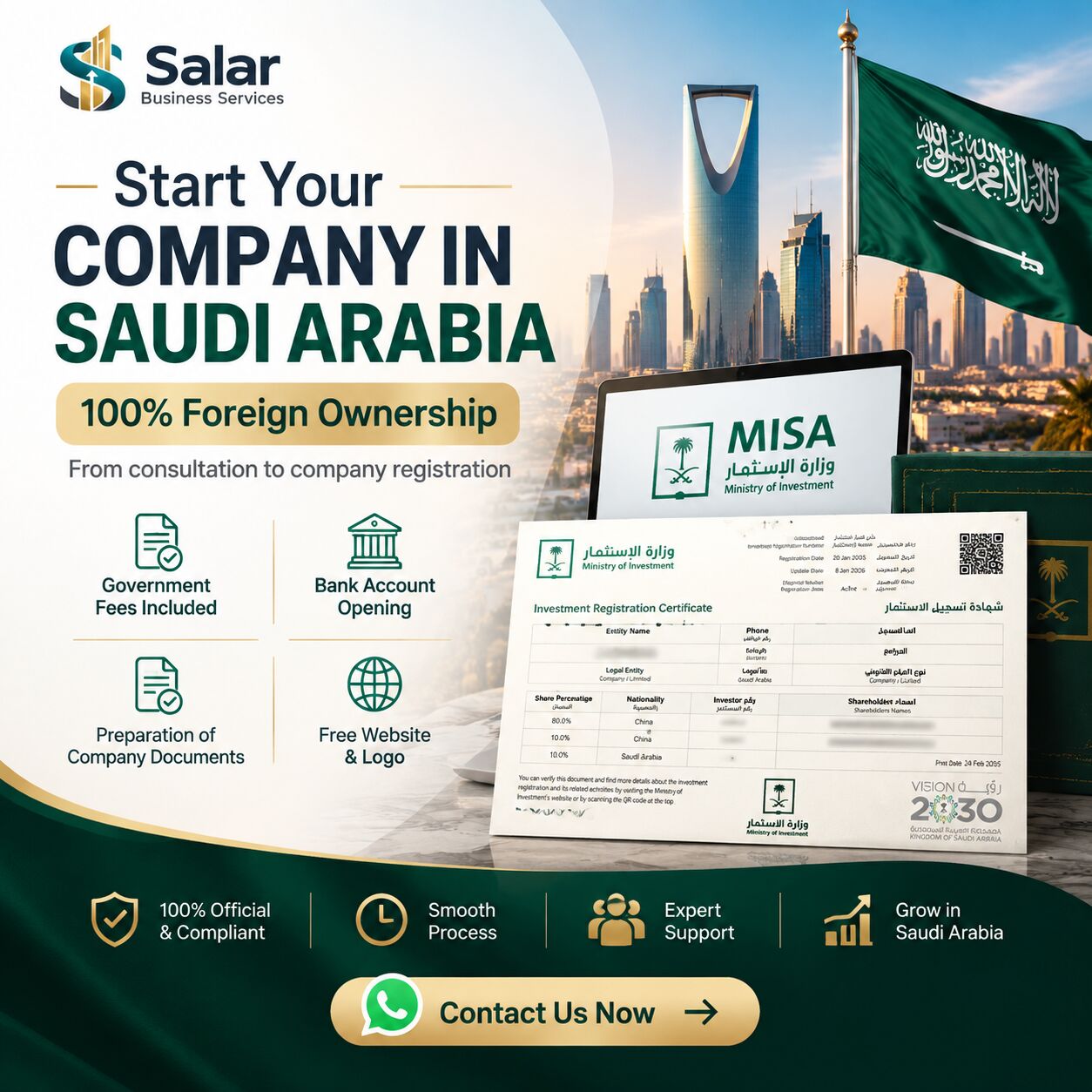 Jeddah, Business, MISA License + Your Own Company In KSA In Under 30 Days &ndash; 100% Ownership, Jeddah