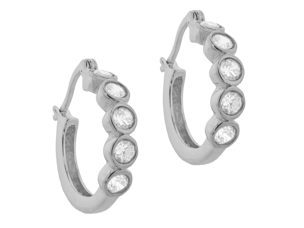 New York, Business, Orbits Silver Hoop Earrings For Everyday Style