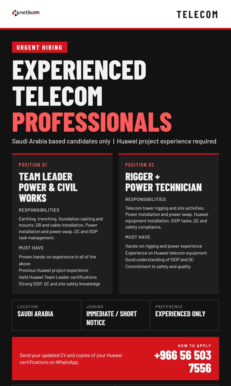 Riyadh, Jobs, Power (Team Lead
