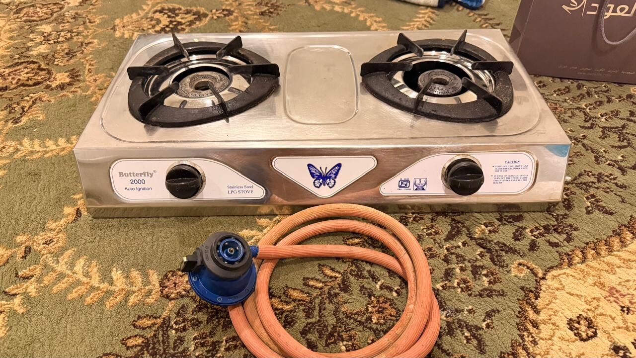 Dhahrat Laban, Household Items, SAR 60,  2 Burner Butterfly Gas Stoves With Regulator