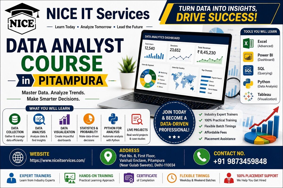 New Delhi, Education, Which Institute Offers The Best Data Analyst Course In Pitampura?