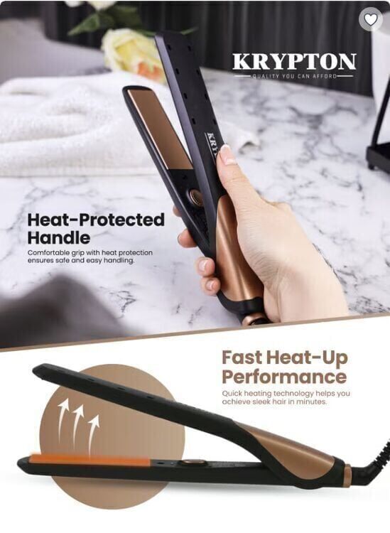 Riyadh, Appliances, SAR 25,  KRYPTON Ceramic Hair Straightener With Wet And Dry Styling