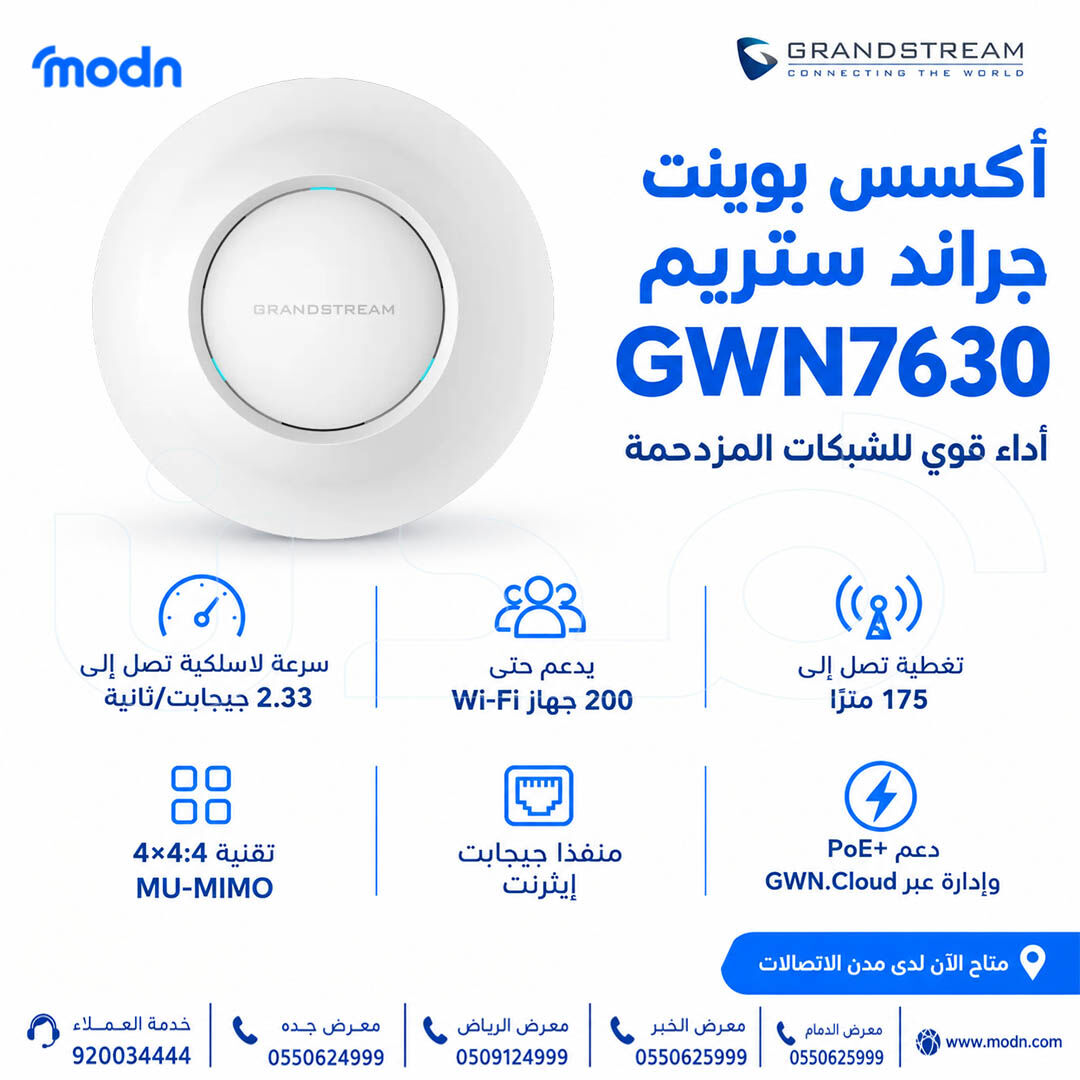 Riyadh, Electronics, SAR 1,  أكسس بوينت جراند ستريم GWN7630 بسرعة 2.33 جيجابت