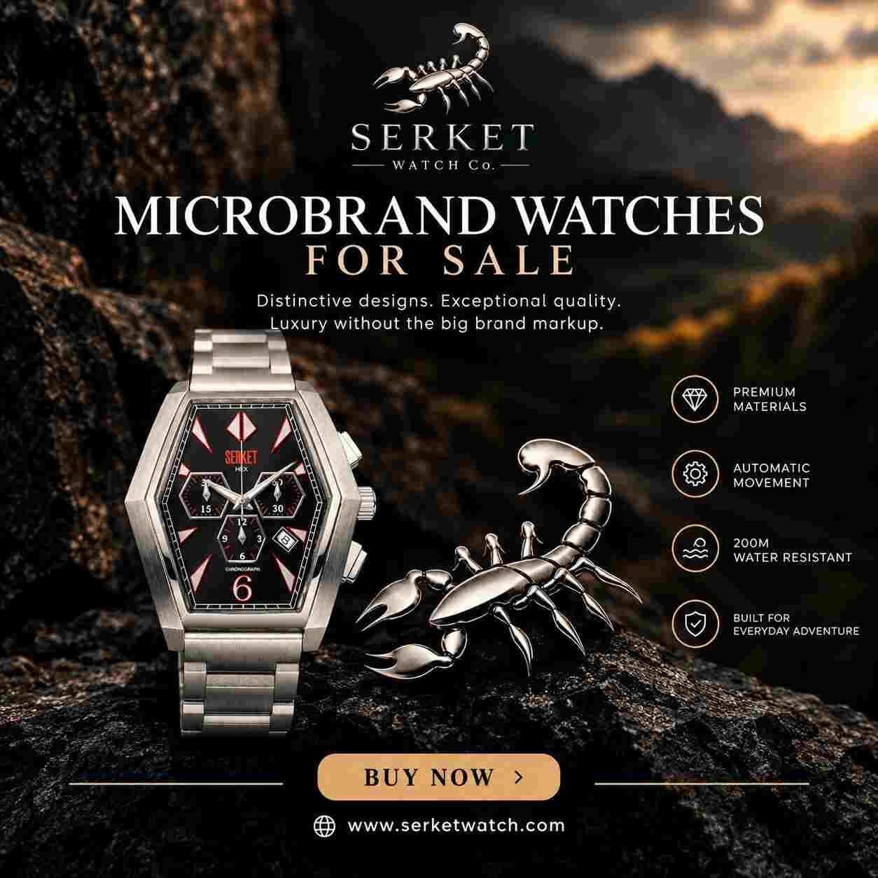 New York, Watches, USD 599,  Microbrand Watches For Sale | Limited Edition Collections | Serket Watch Co.