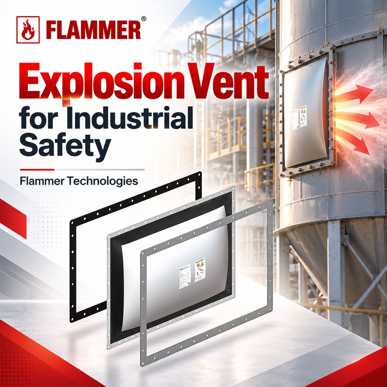 Vadodara, Industrial Machinery, Explosion Vent For Industrial Safety | Flammer Technologies