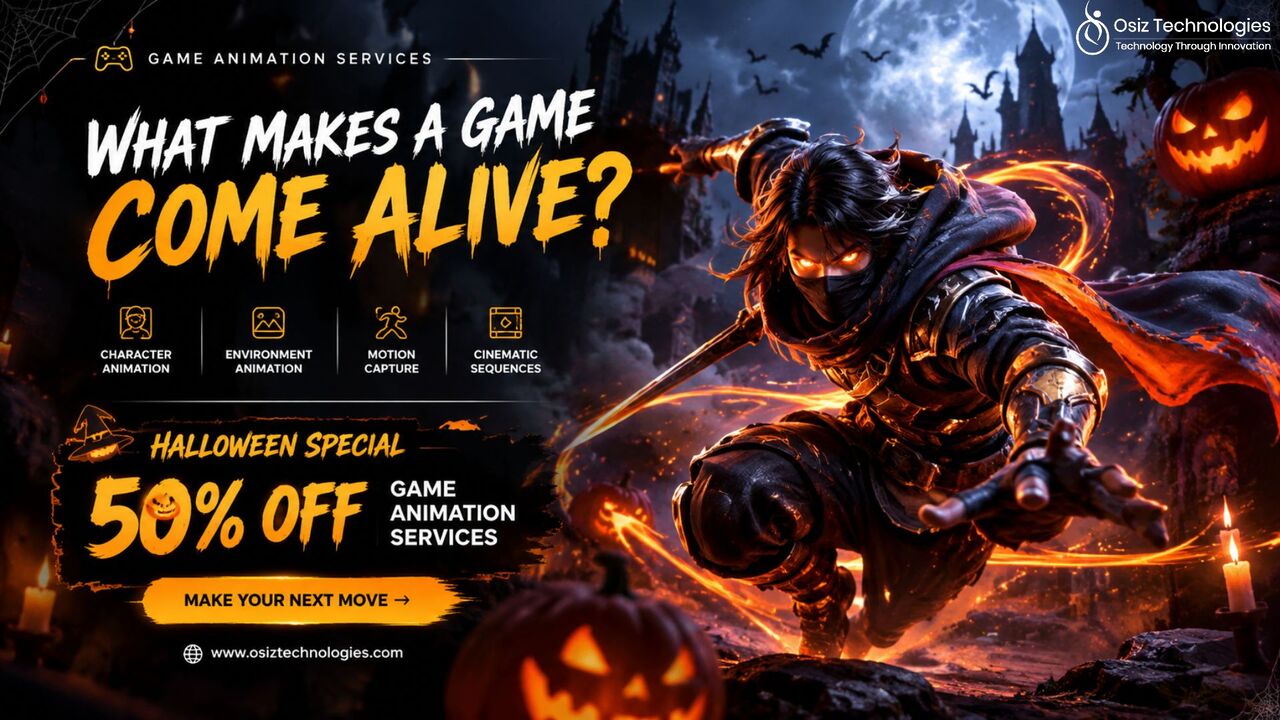 Madurai, Software, INR 50000,  UAE Animation Buzz 🎃 Celebrate Halloween With 50% OFF Game Animation Services At Osiz!
