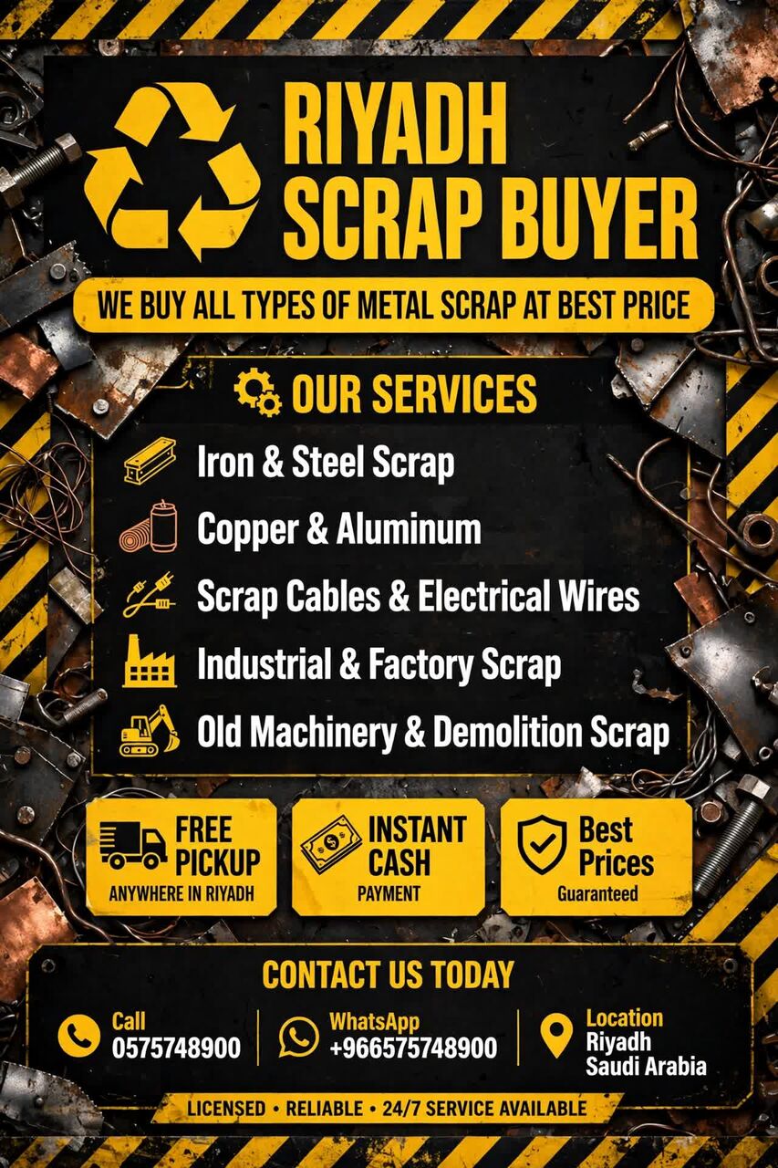 Riyadh, Items Wanted, Metals Scraps Buyer Riyadh Scraps Dealer Saudi Arabia 0575748900