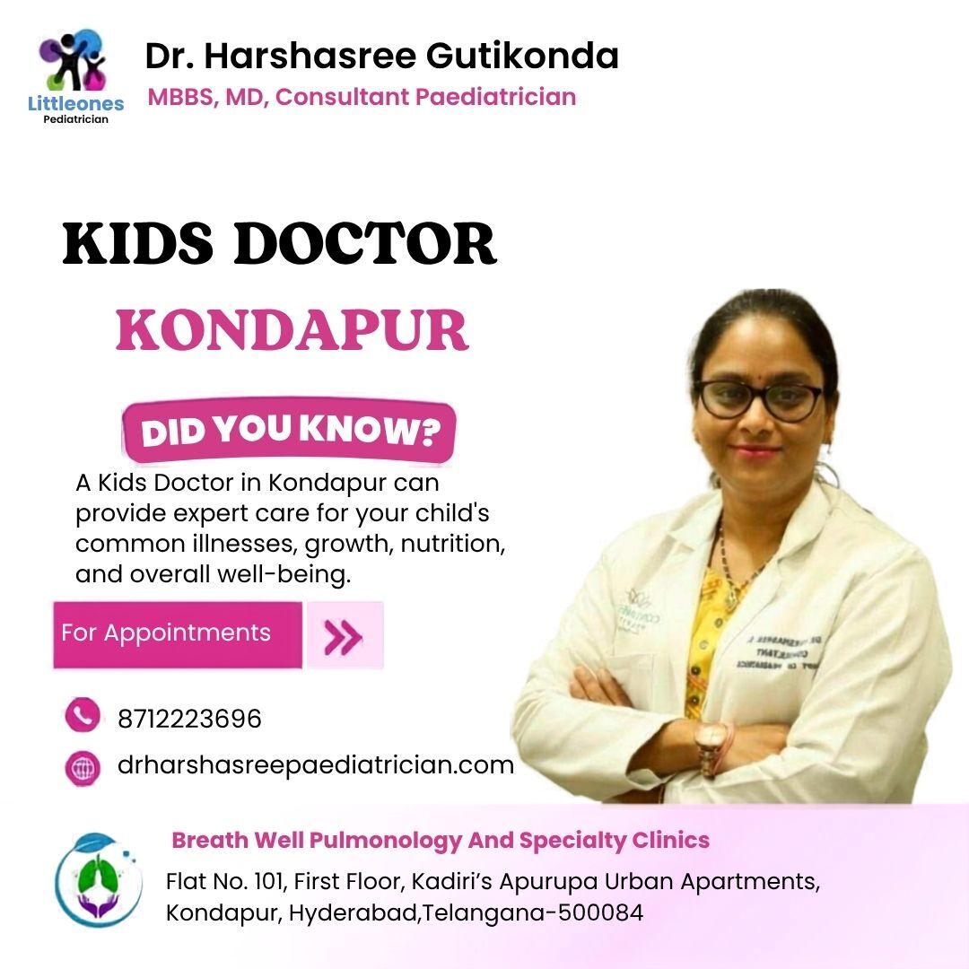 Hyderabad, Medical, Kids Doctor Kondapur | Dr.Harshasree Pediatrician