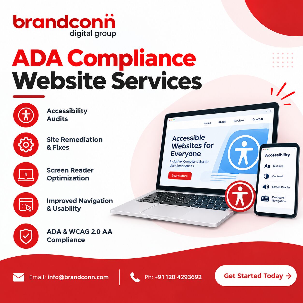 Noida, Web Design & Development, ADA Compliance Website Services For Accessible Sites