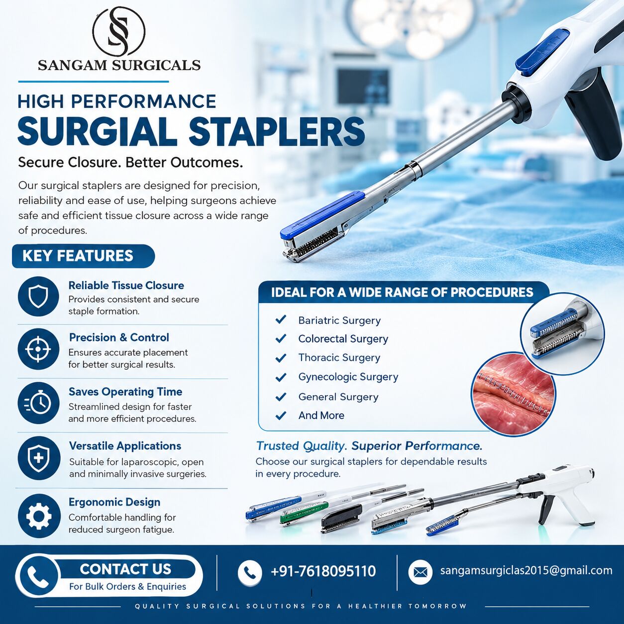 New Delhi, Wholesale Products, Surgical Staplers For Medical Equipment Buyers