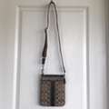 SAR 1000,  Coach Signature Stripe Swingpack Crossbody Bag