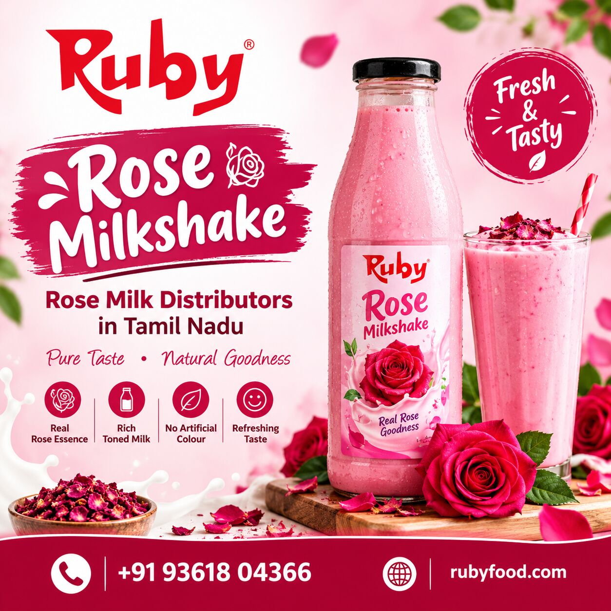 Madurai, Food, Rose Milk Distributors In Tamil Nadu | Rose Milkshake At Ruby Food
