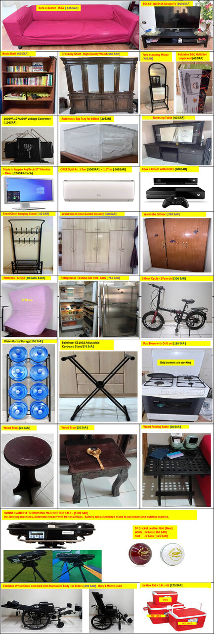 Riyadh, Household Items, SAR 11000,  House Hold Items And Sports Items