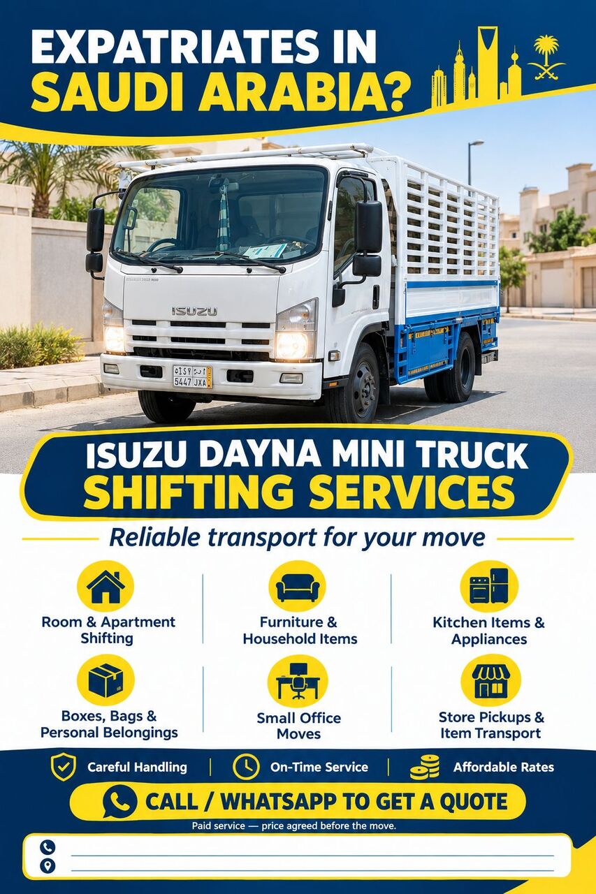 Riyadh, Job Seekers, Dyana Pick And Drop Services All Over The SAUDI ARABIA