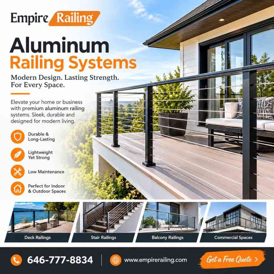 New York, Business, Aluminum Railing Systems For Modern Homes And Commercial Spaces