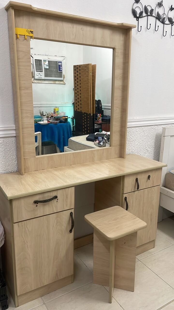 Dammam, Furniture, SAR 250,  King Size Ikea Bed And Dressing Table For Sale