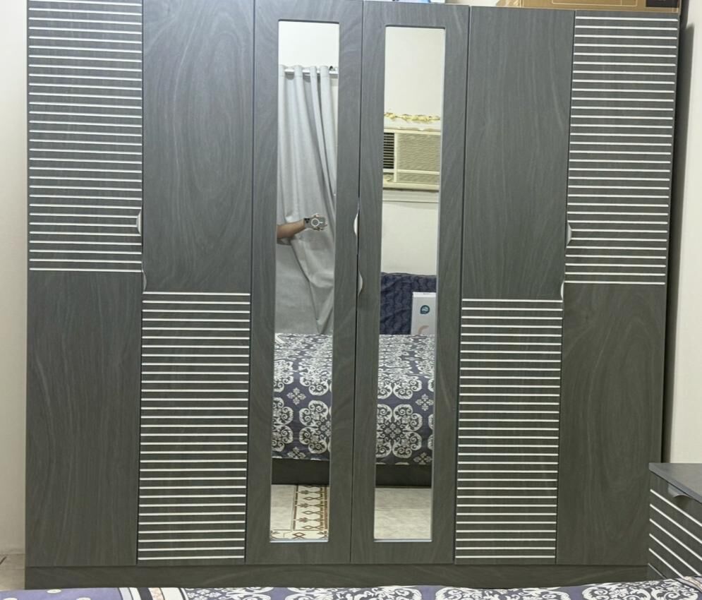 Dammam, Furniture, SAR 2600,  🛏️ King-Size Bedroom Furniture Set With Wardrobe,Dressing, Mirror & Mattress – SAR 2,600