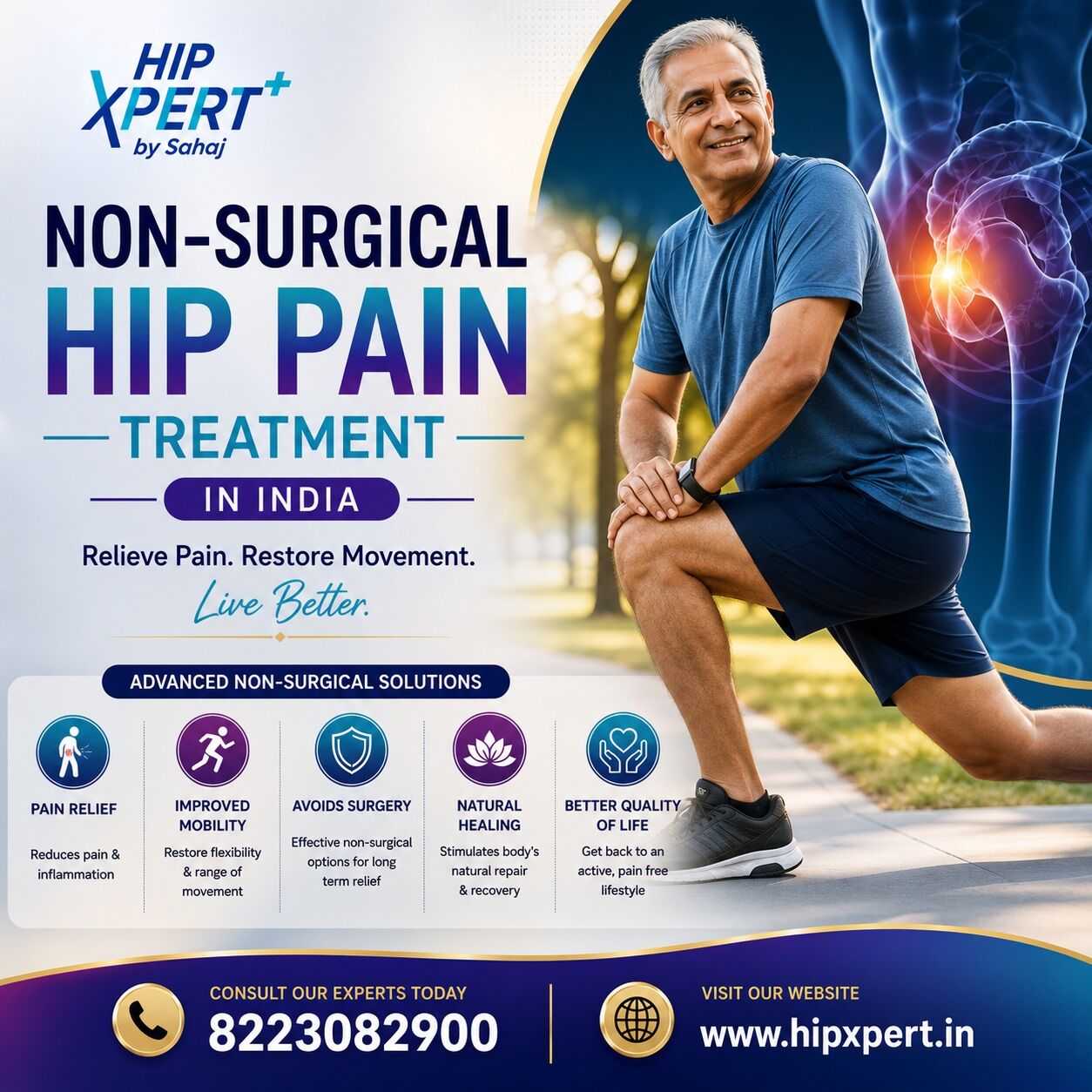 Indore, Health, Non-Surgical Hip Pain Treatment In India - HipXpert