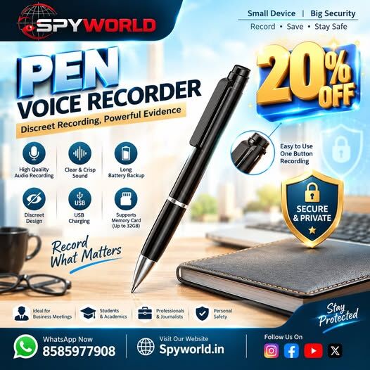 New Delhi, Electronics, INR 6499,  Pen Camera Near Me Shop In Kalkaji By Spyworld