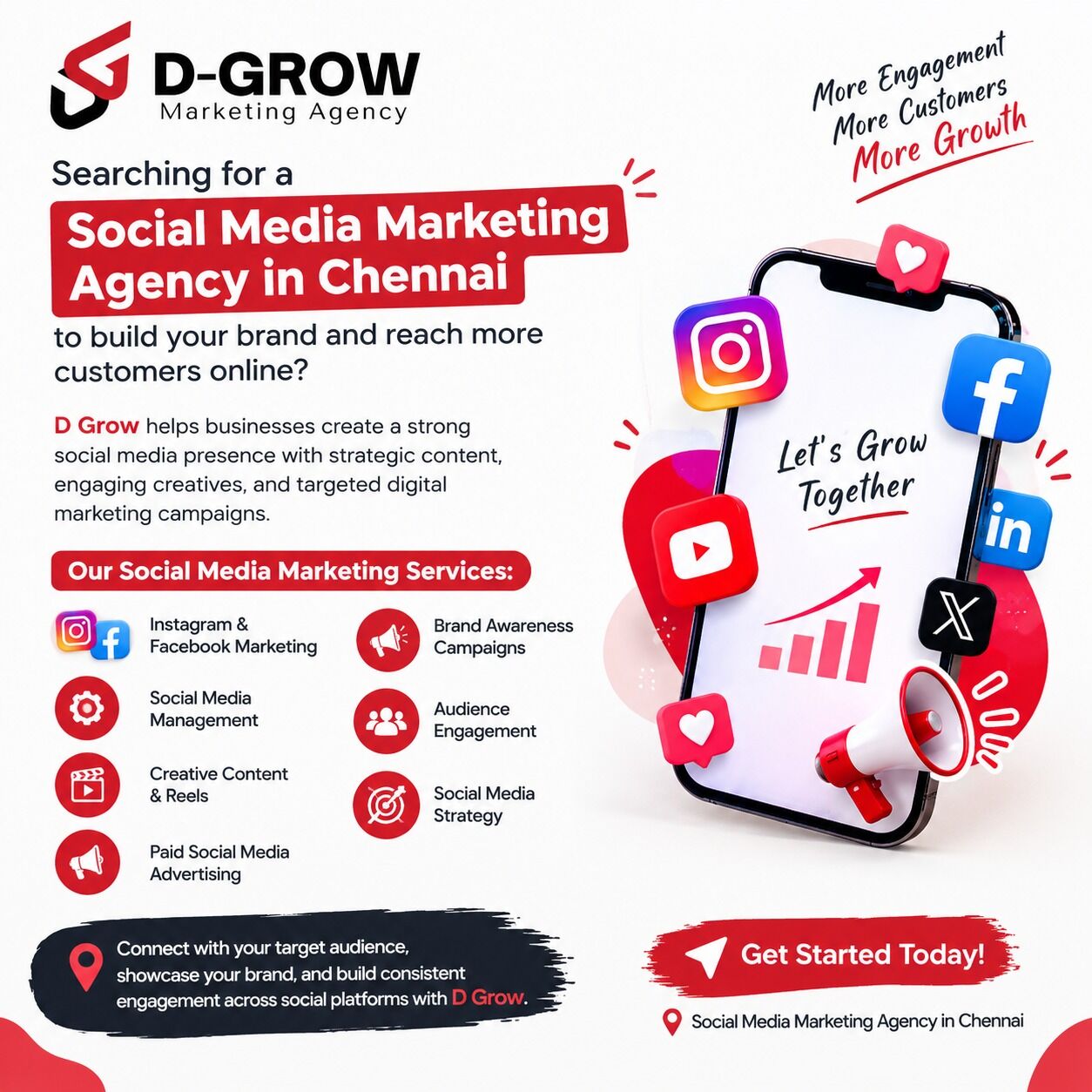 Chennai, Business, Social Media Marketing Agency Near Valasaravakkam | DGrow Marketing