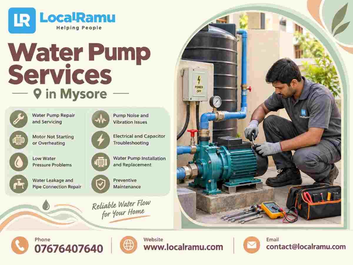 Bangalore, Household, Smart Water Pump Repair Service In Mysore By LocalRamu