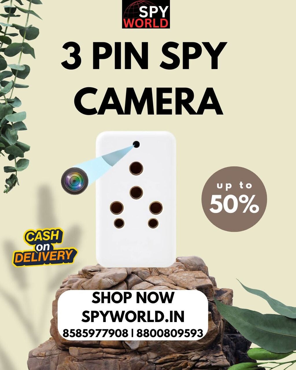 New Delhi, Electronics, INR 3999,  3 Pin Plug Spy Camera Shop In Chandni Chowk, Delhi At Spy World