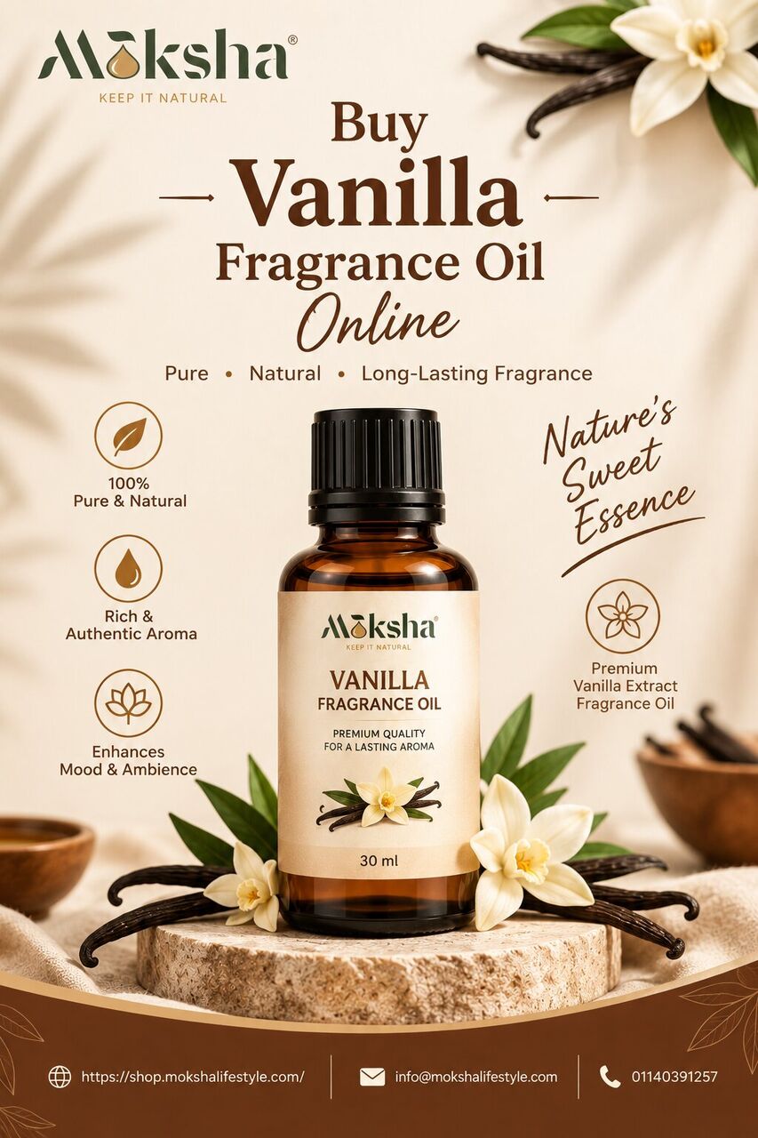New Delhi, Wholesale Products, Buy Pure Vanilla Fragrance Oil Online | Moksha Lifestyle