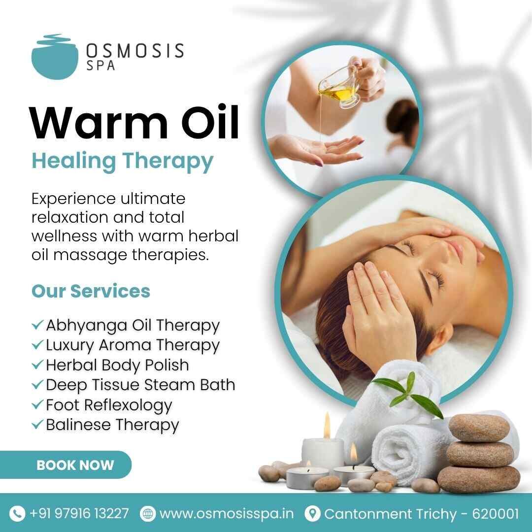 Chennai, Health, Warm Herbal Oil Massage Centre Trichy | Unisex Spa