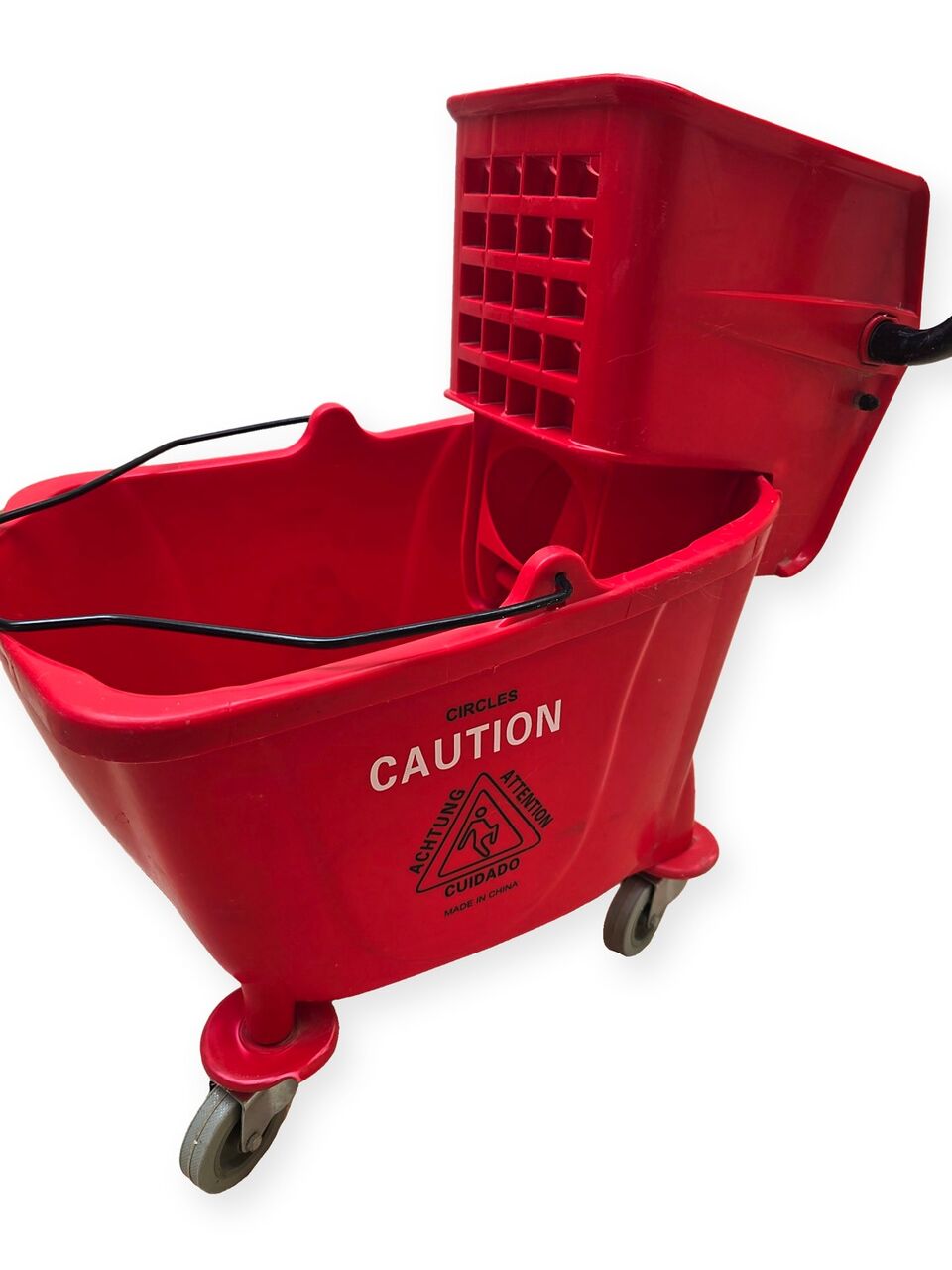 Riyadh, Household Items, SAR 70,  Commercial Mop Bucket With Wringer, Mop And Handle - Used