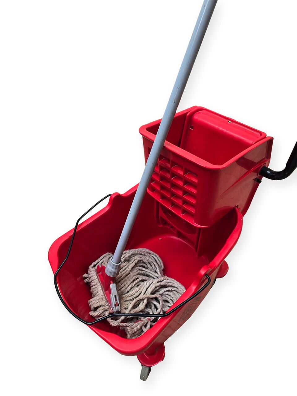 Riyadh, Household Items, SAR 70,  Commercial Mop Bucket With Wringer, Mop And Handle - Used