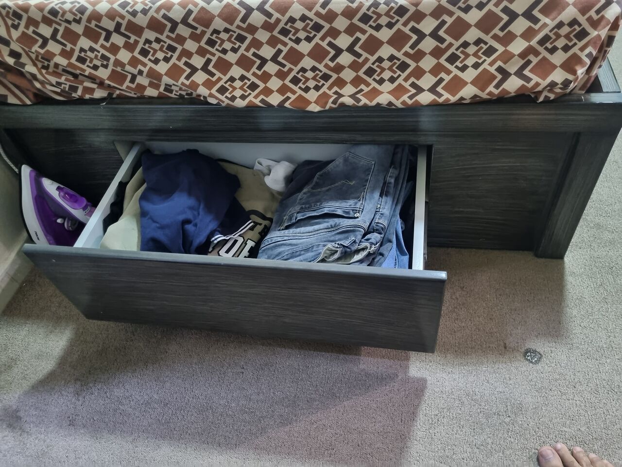 Al Manar, Furniture, SAR 300,  Single Bed For Sale With Mattress Excellent Condition-Urgent Sale