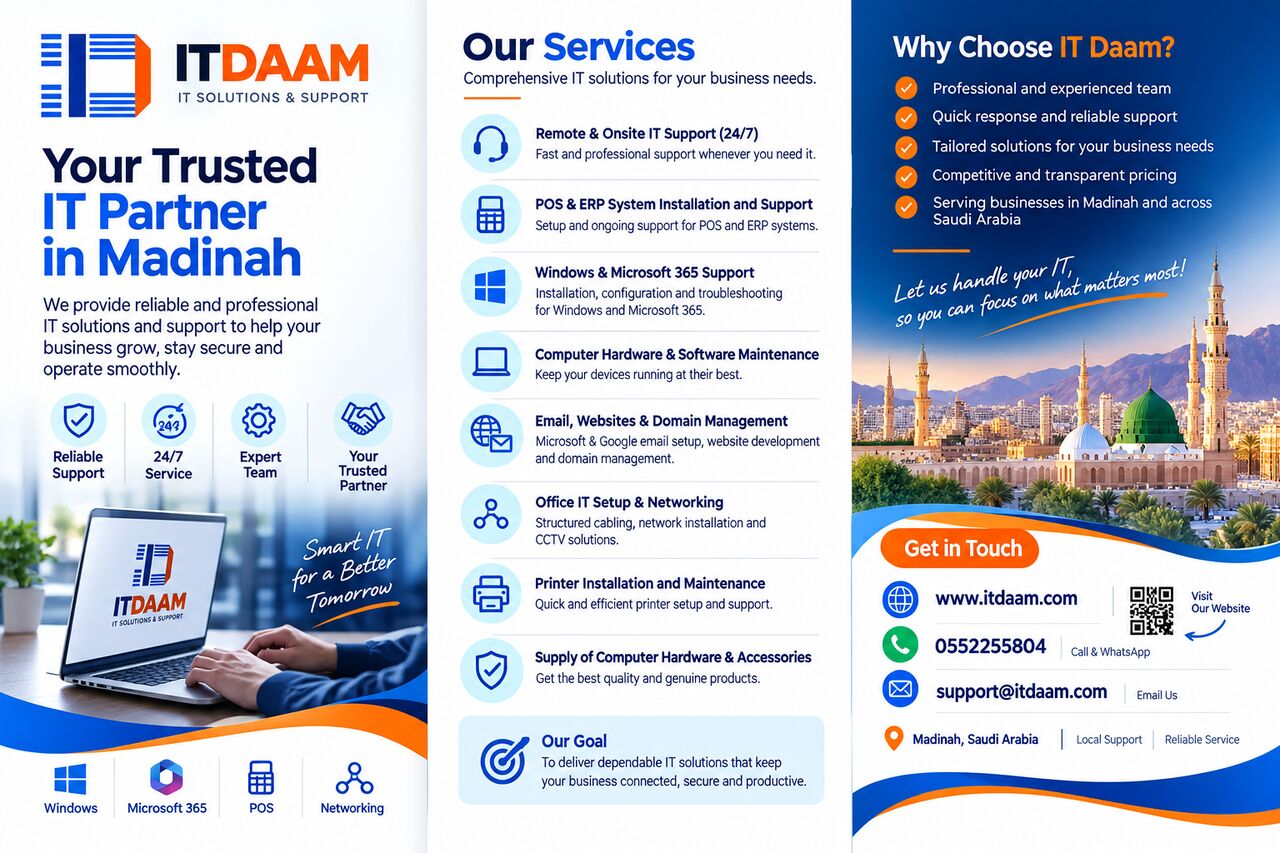 Madinah, Technical, IT Support Services 24/7 In Madinah - Remote & Onsite