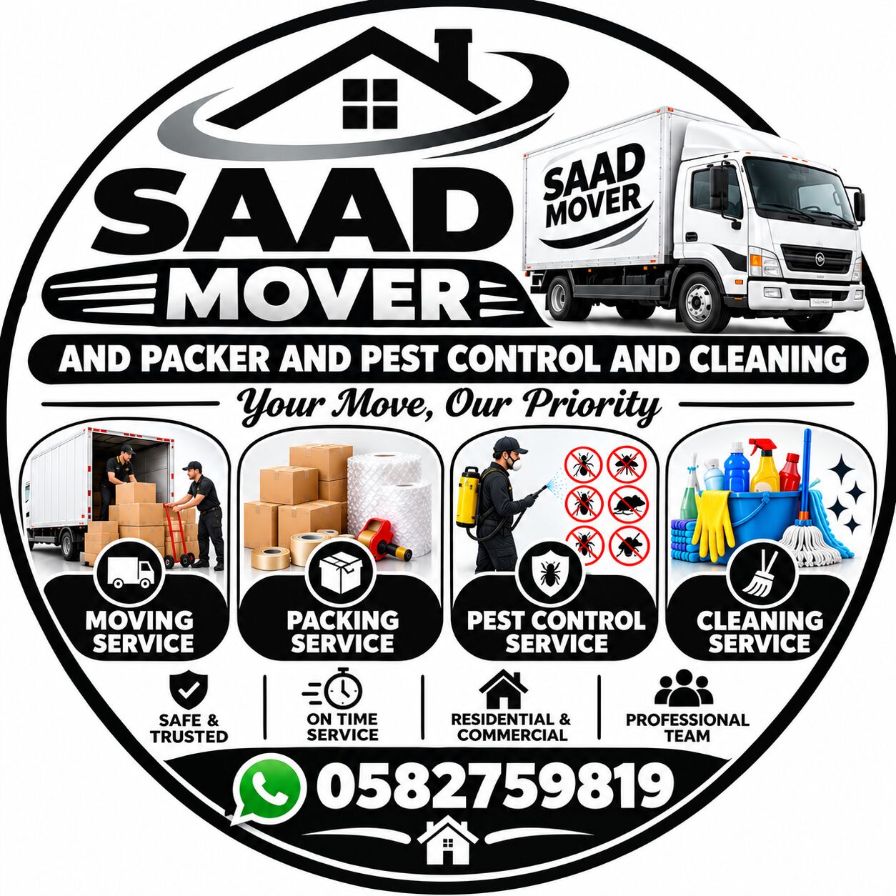 Riyadh, Cargo, _❤️SAAD❤️MOVERS & PACKERS🚿PEST CONTROL❤️CLEANING SERVICES💯0582759819💚🌈