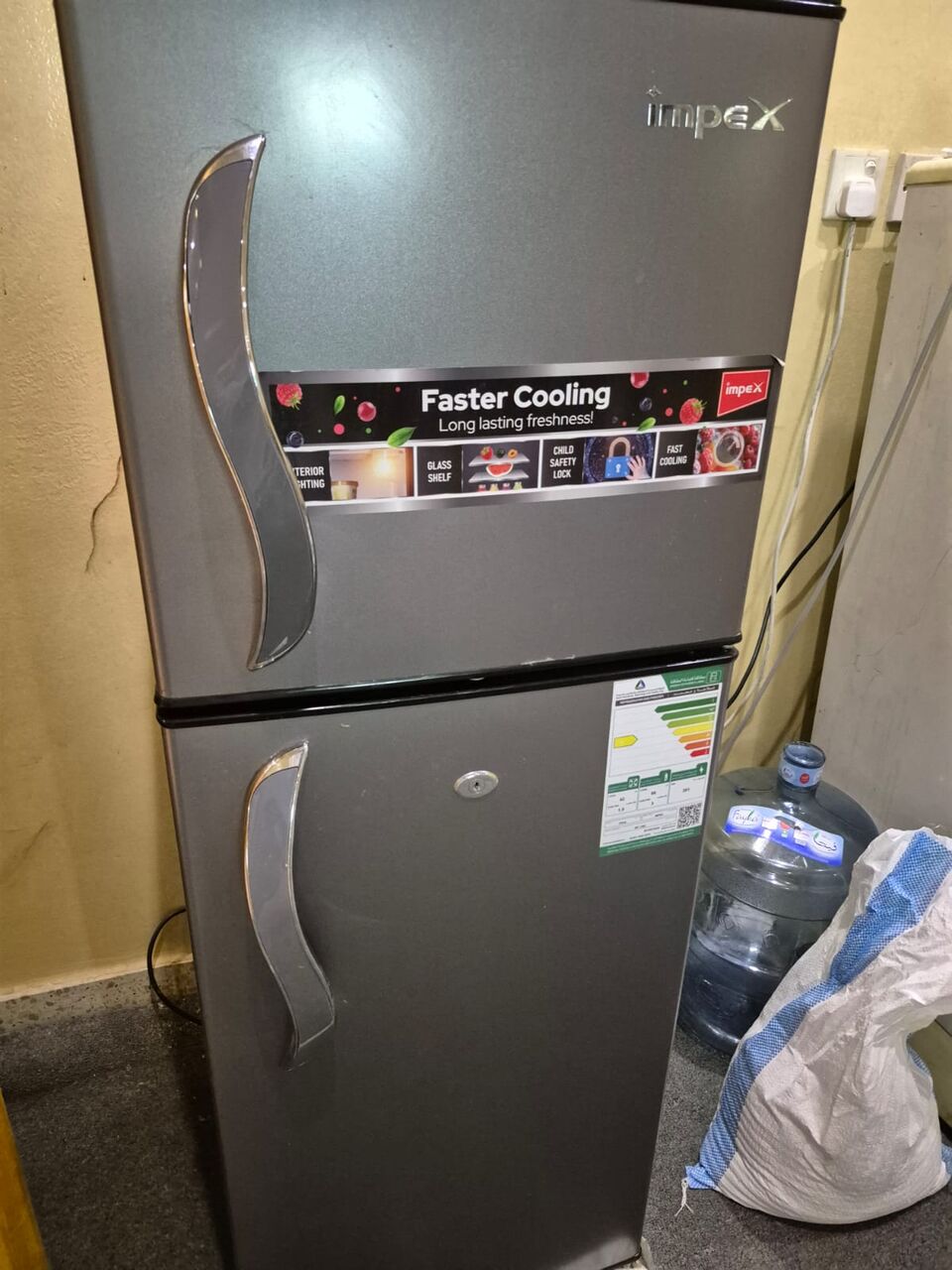 Al Iskan, Appliances, SAR 250,  Impex Double Door Fridge -1 Yr Old For Sale ,nice Fresh Look-85 Ltr