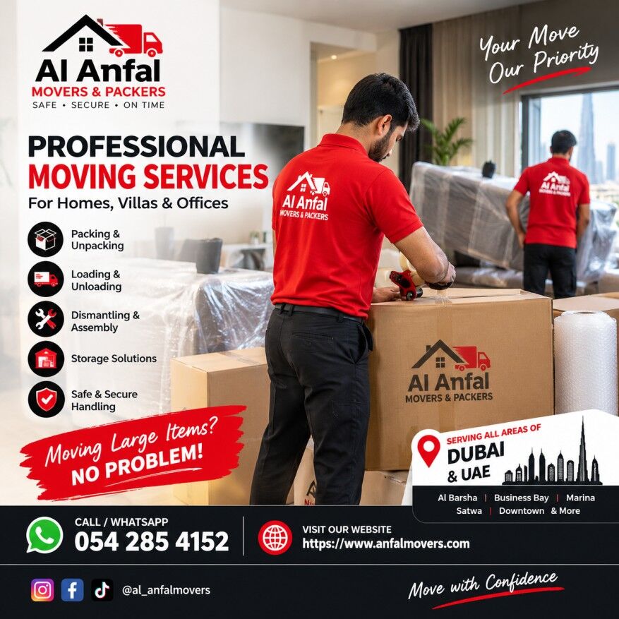 Dubai, Delivery, Al Anfal Movers & Packers &ndash; Professional Moving Services In Dubai