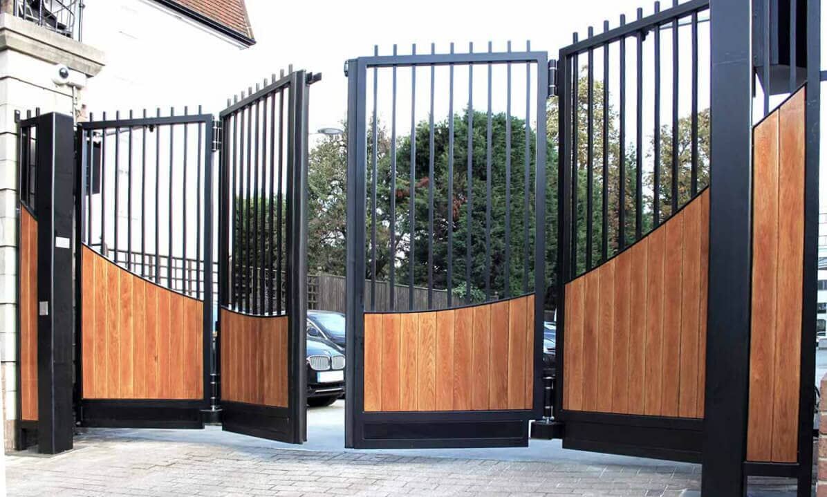 London, Security, Space Saving Automatic Bifold Gates Engineered For Compact Driveways