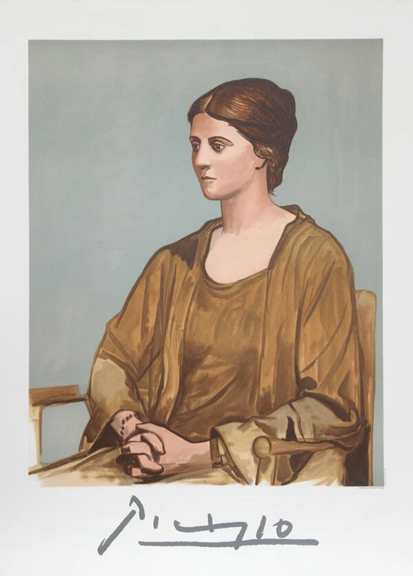 New York, Business, Seated Portrait Of Olga Picasso, 1923 | Armchair Pose