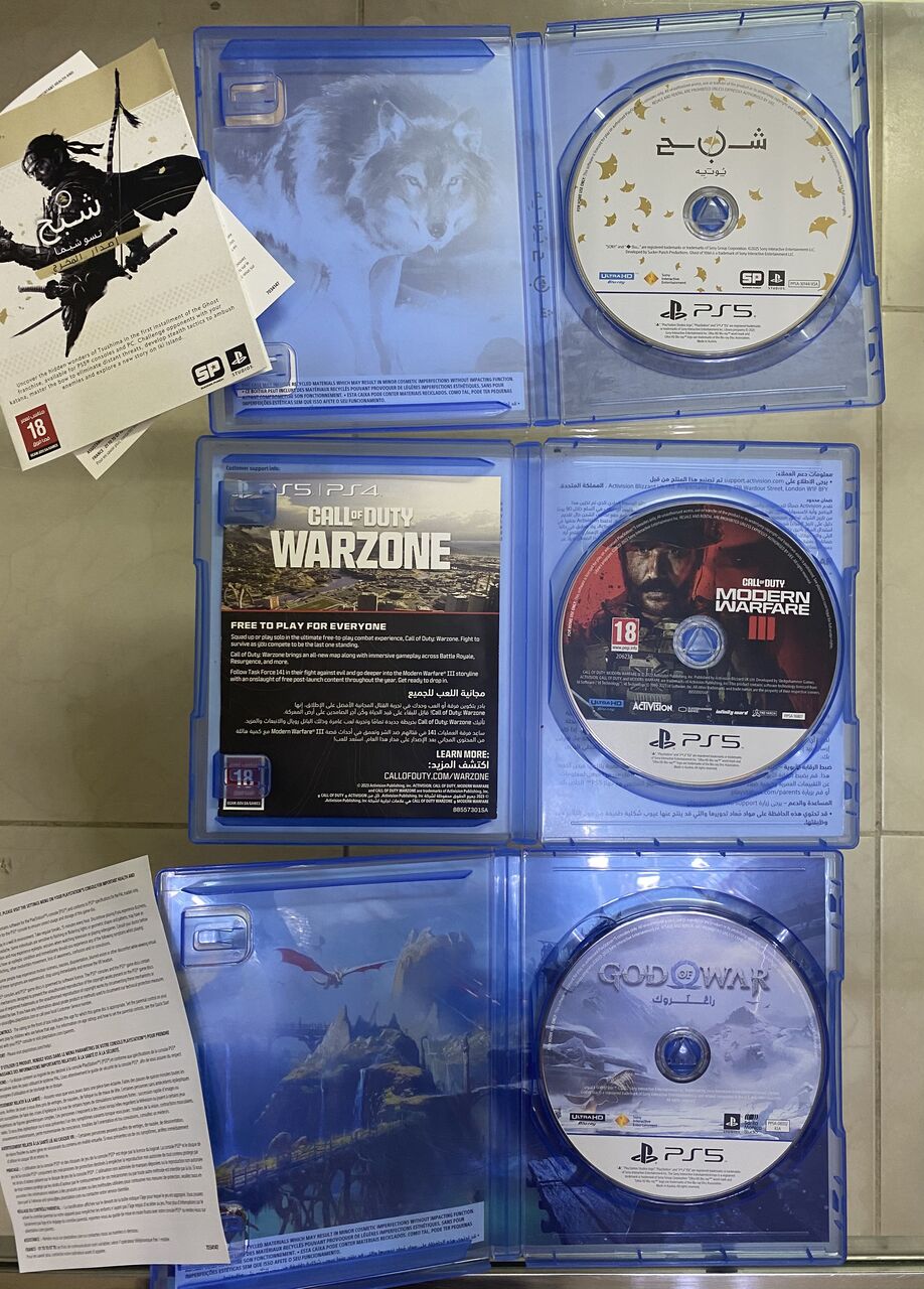 Riyadh, Video Games, SAR 550,  3 PS5 Games