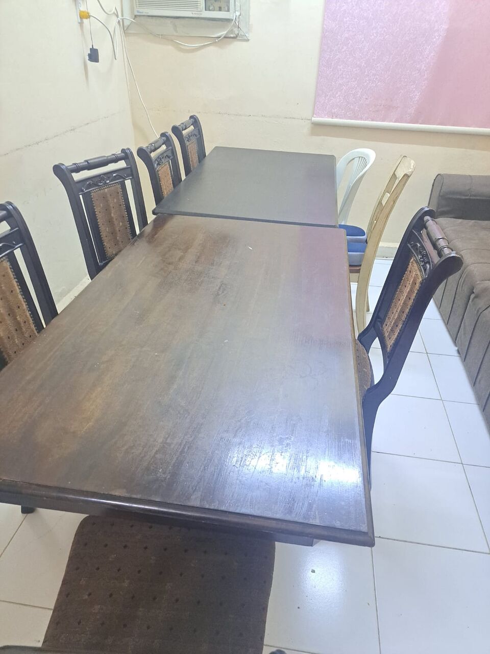Jubail, Furniture, SAR 3700,  Urgent Sale - Good Condition Full Bed Set+sofa+kitchen Itmes..etc